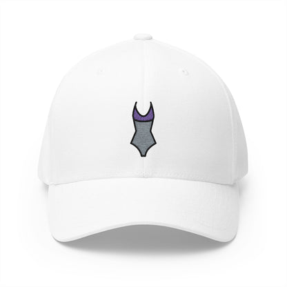 One-Piece Swimsuit Emoji White Cap – Premium by Capmoji