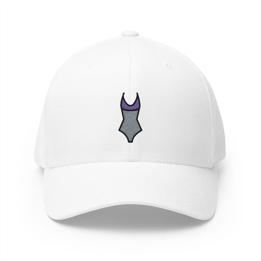 One-Piece Swimsuit Emoji White Cap – Premium by Capmoji