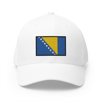 Flag: Bosnia & Herzegovina Emoji White Cap – Premium by Capmoji