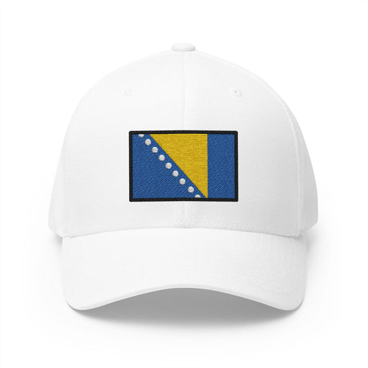 Flag: Bosnia & Herzegovina Emoji White Cap – Premium by Capmoji