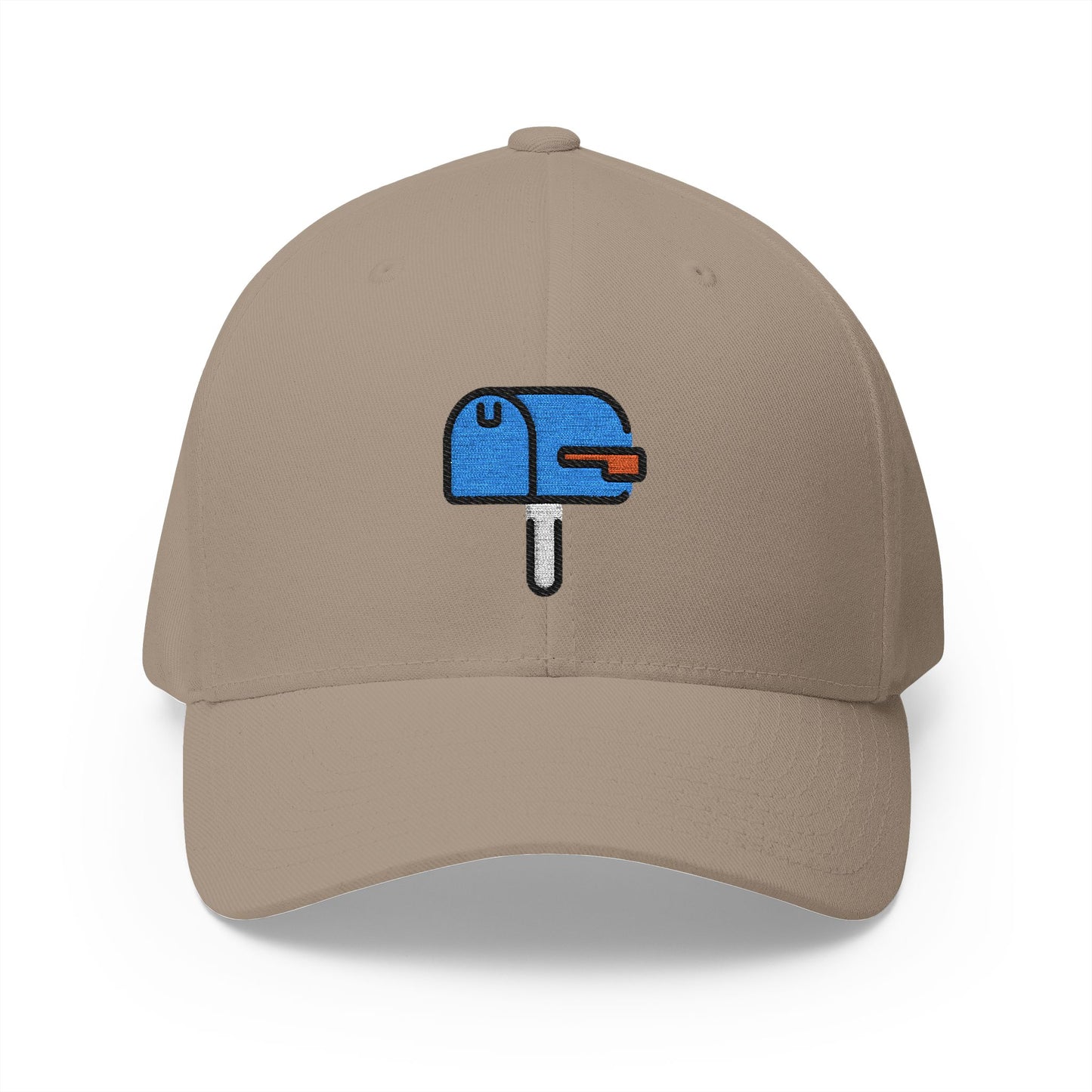 Closed Mailbox With Lowered Flag Emoji Khaki Cap – Premium by Capmoji