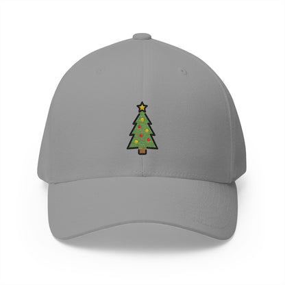 Christmas Tree Emoji Grey Cap – Premium by Capmoji