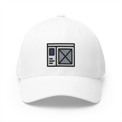 Wireframes Emoji White Cap – Premium by Capmoji