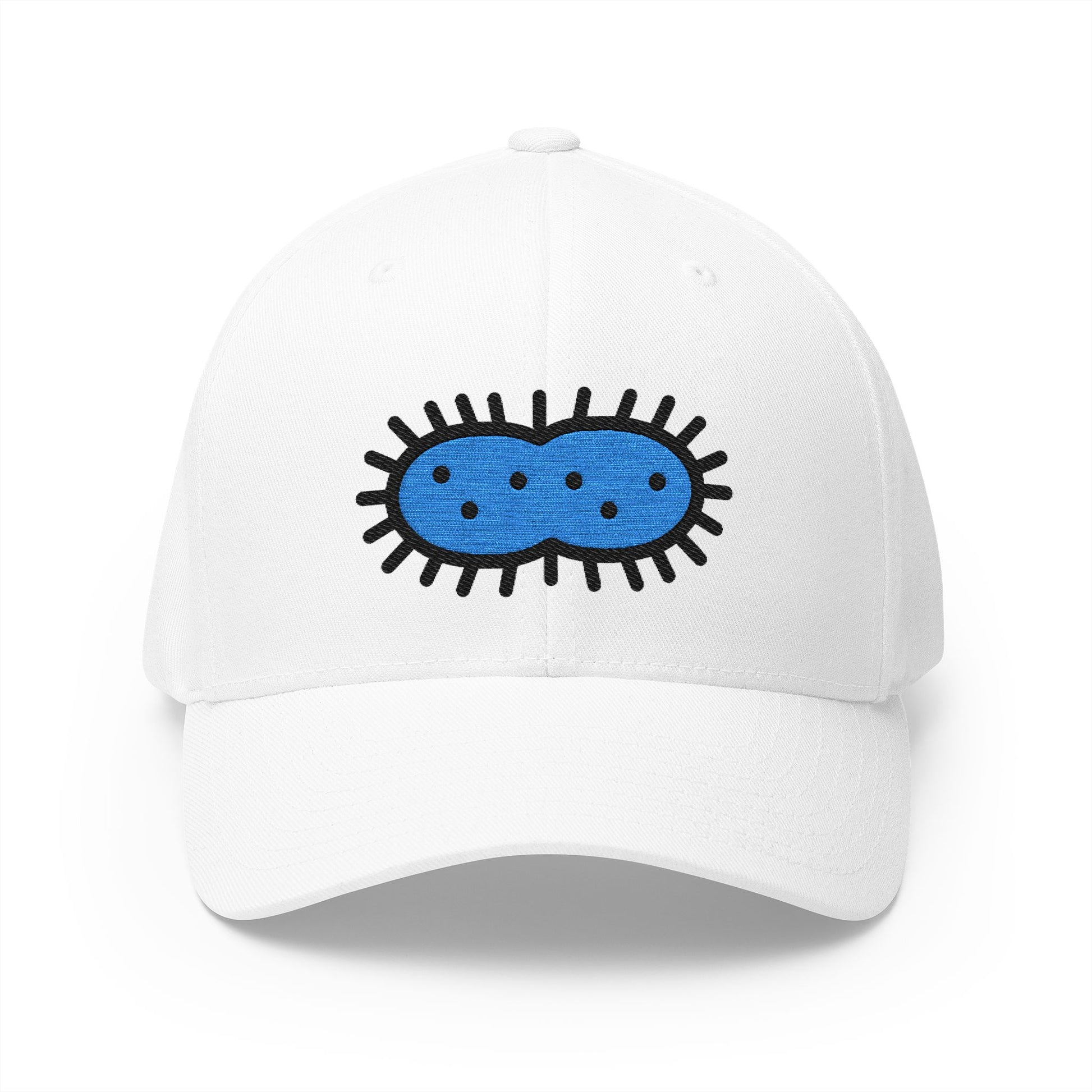 Microbe Emoji White Cap – Premium by Capmoji