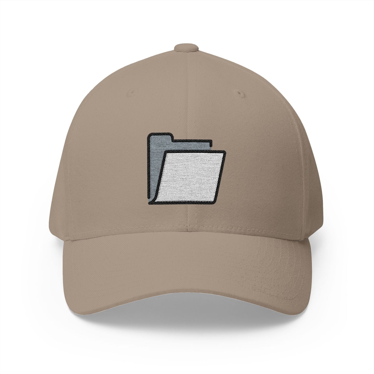 Open File Folder Emoji Khaki Cap – Premium by Capmoji
