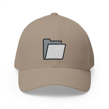 Open File Folder Emoji Khaki Cap – Premium by Capmoji