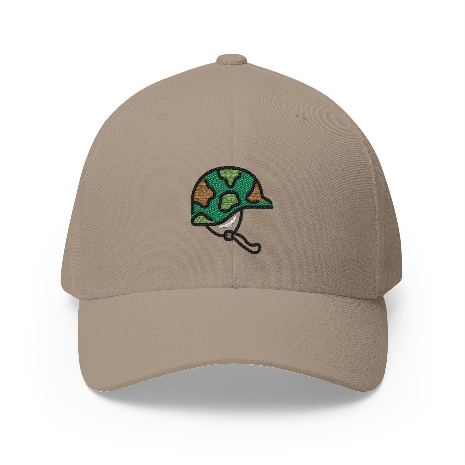Military Helmet Emoji Khaki Cap – Premium by Capmoji