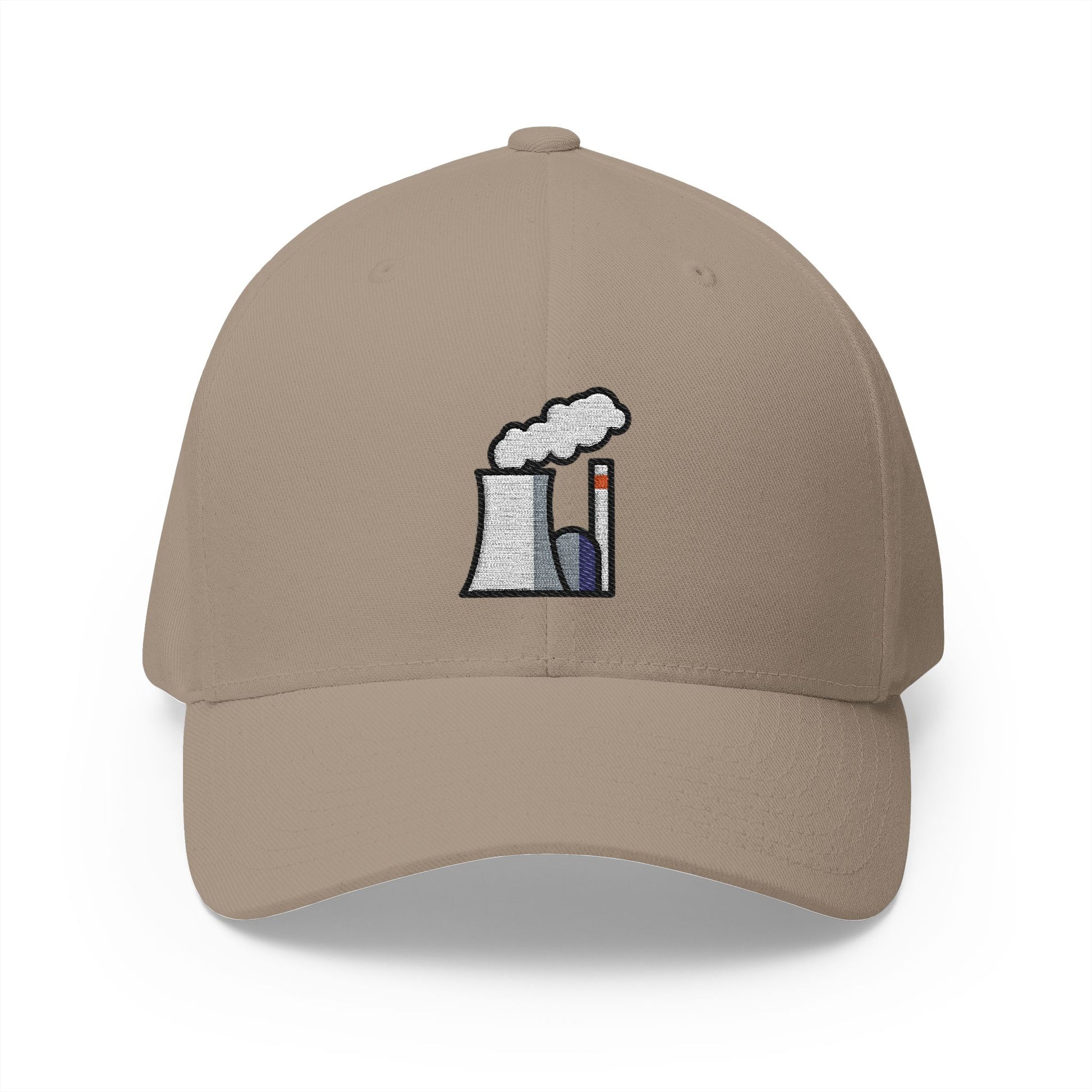 Nuclear Power Plant Emoji Khaki Cap – Premium by Capmoji