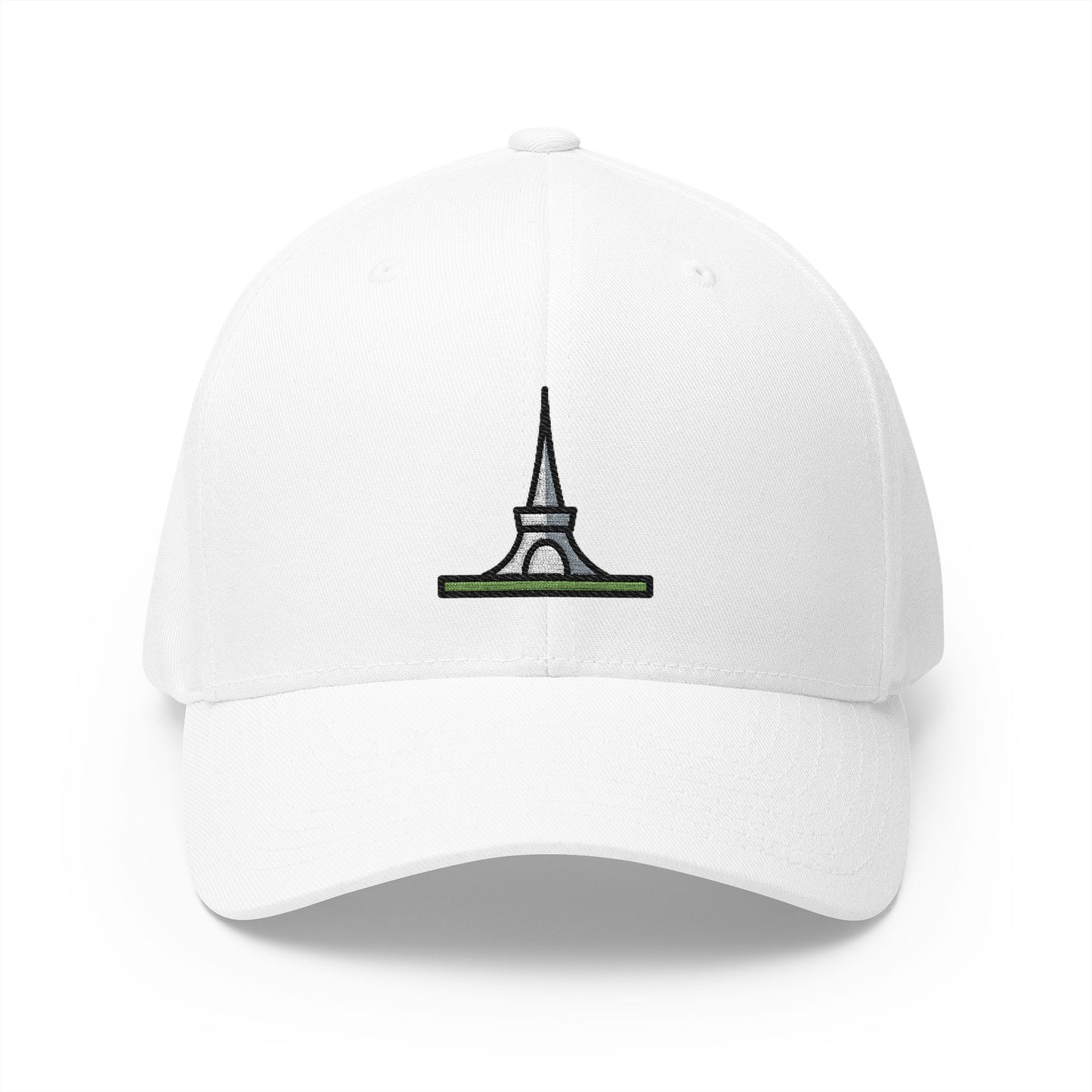 Eiffel Tower Emoji White Cap – Premium by Capmoji