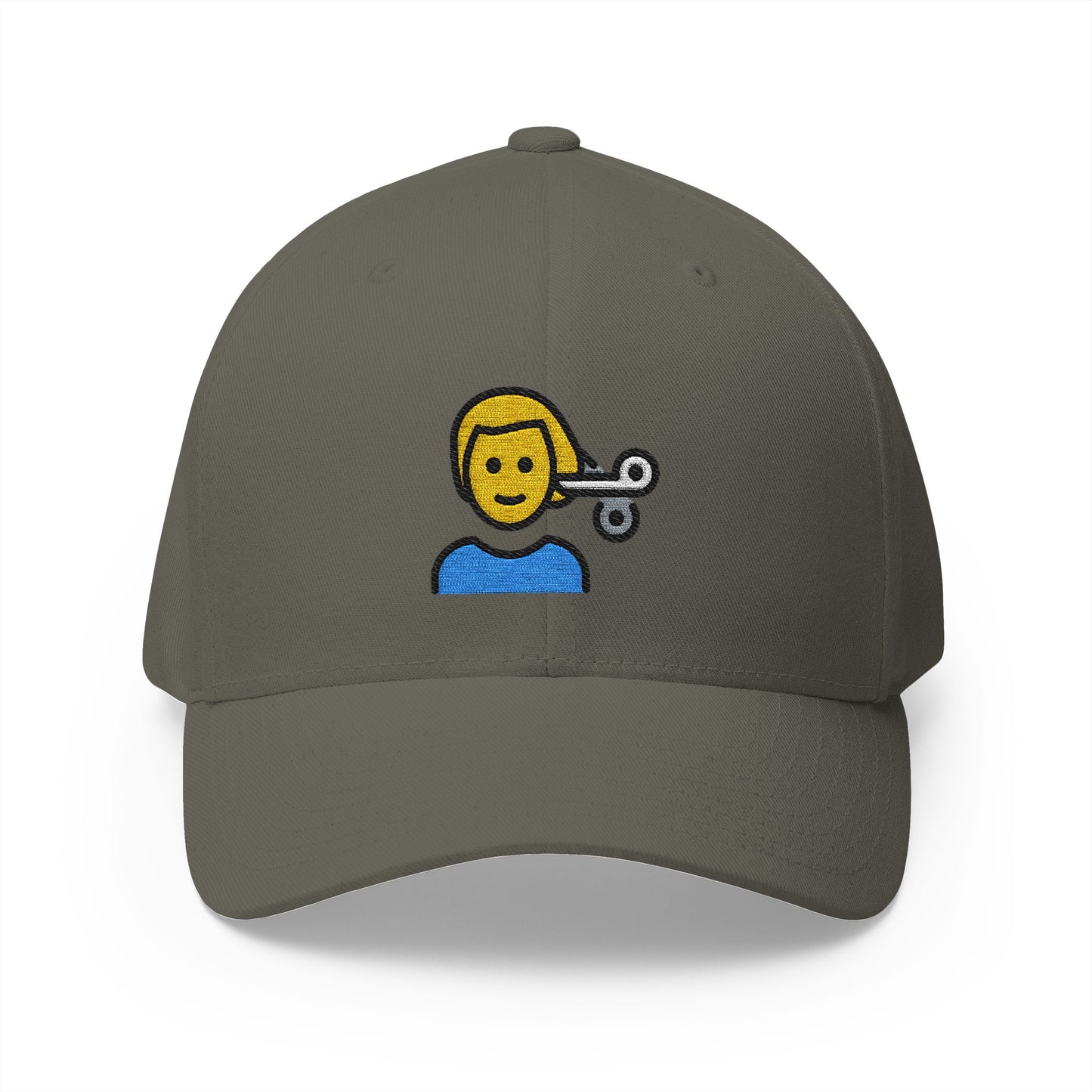 Man Getting Haircut Emoji Olive Cap – Premium by Capmoji