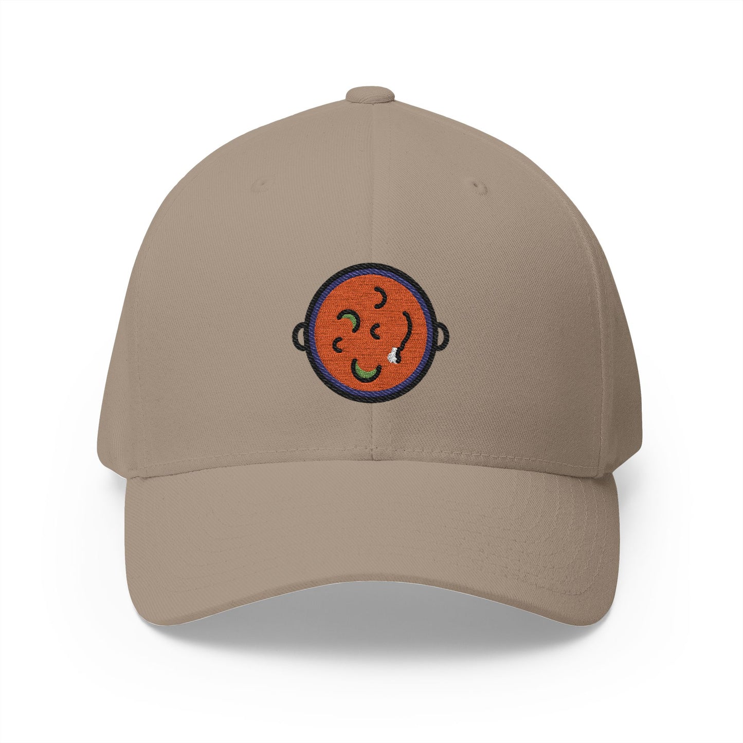 Shallow Pan Of Food Emoji Khaki Cap – Premium by Capmoji