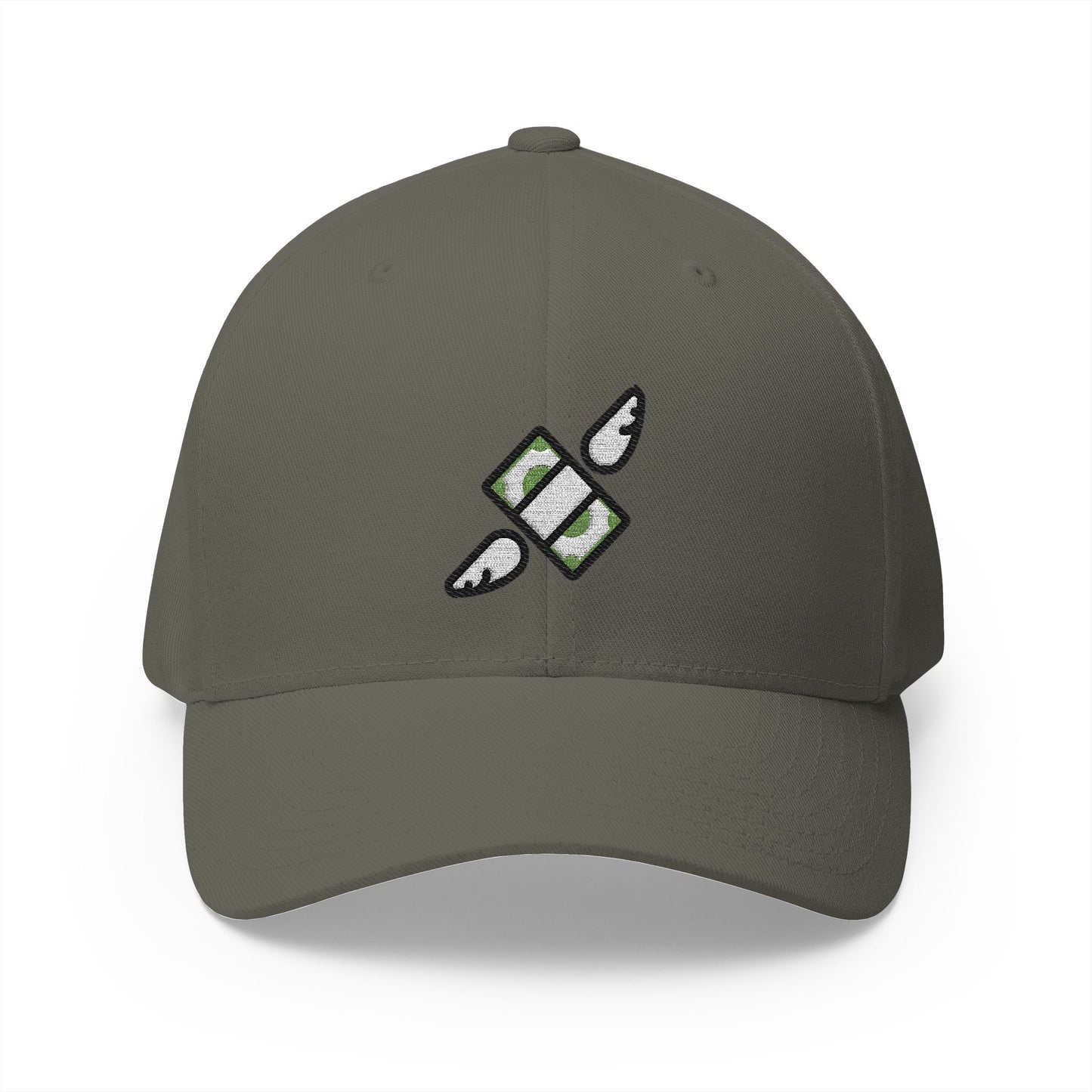 Money With Wings Emoji Olive Cap – Premium by Capmoji