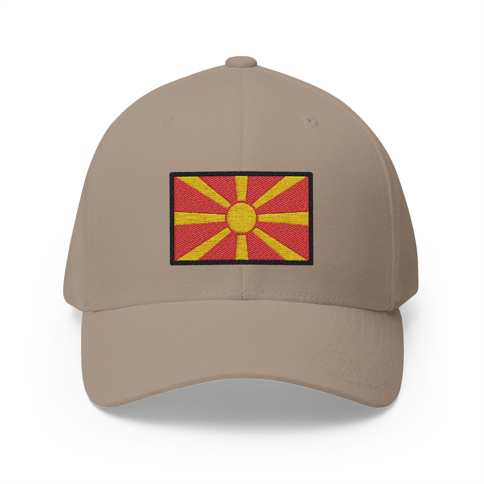 Flag: North Macedonia Emoji Khaki Cap – Premium by Capmoji
