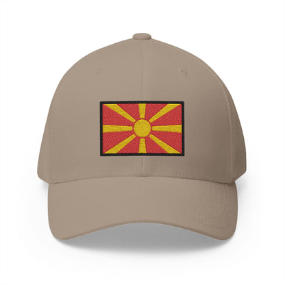 Flag: North Macedonia Emoji Khaki Cap – Premium by Capmoji