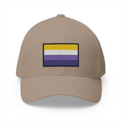 Nonbinary Emoji Khaki Cap – Premium by Capmoji