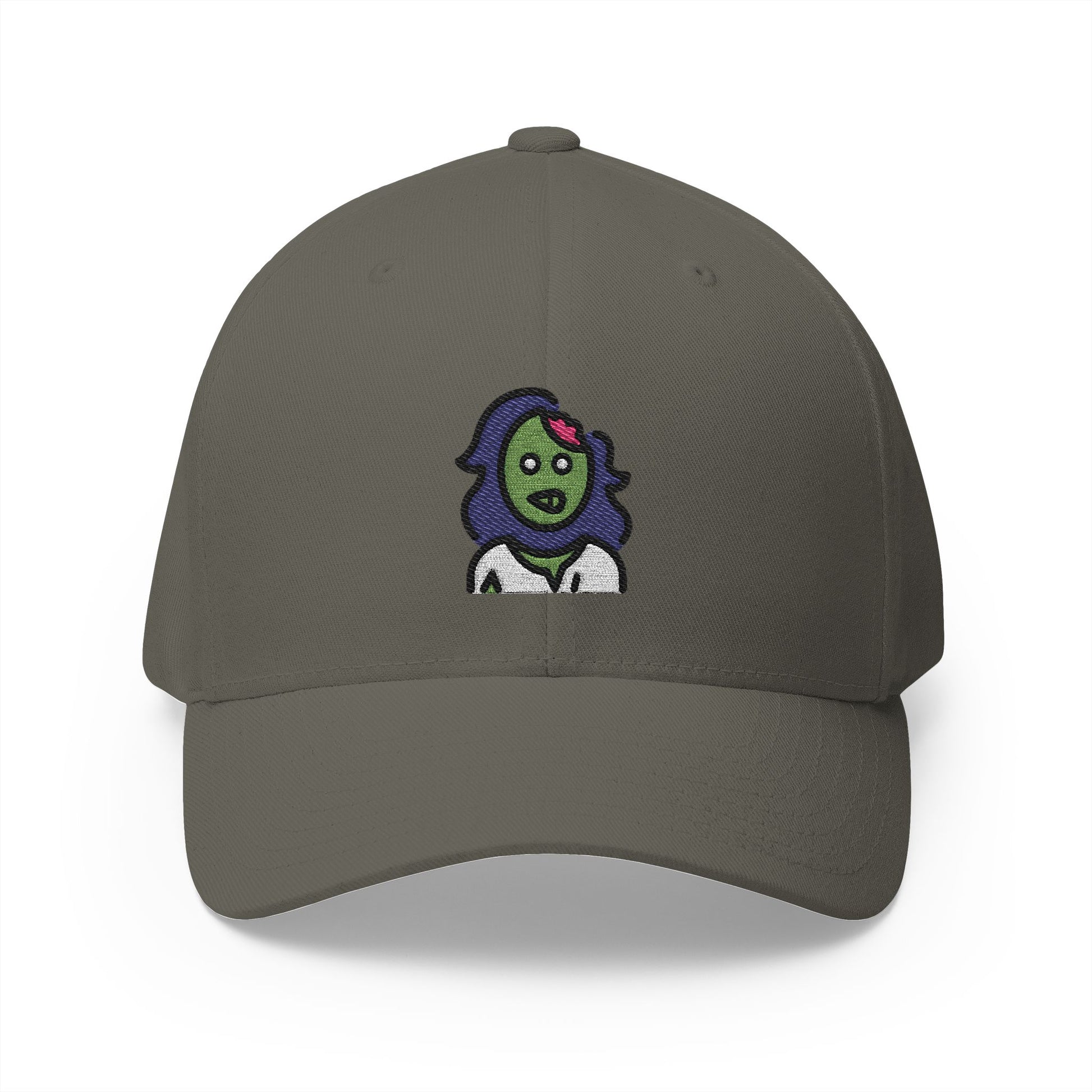 Woman Zombie Emoji Olive Cap – Premium by Capmoji