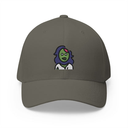 Woman Zombie Emoji Olive Cap – Premium by Capmoji