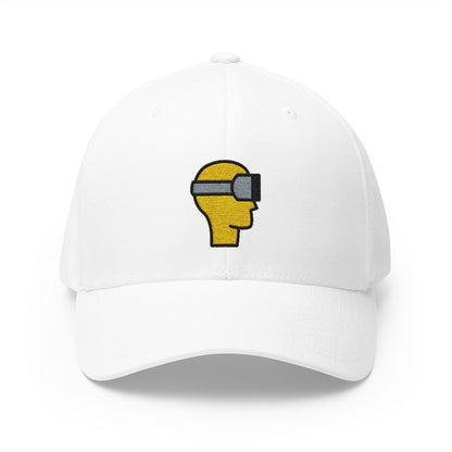 Virtual Reality Emoji White Cap – Premium by Capmoji
