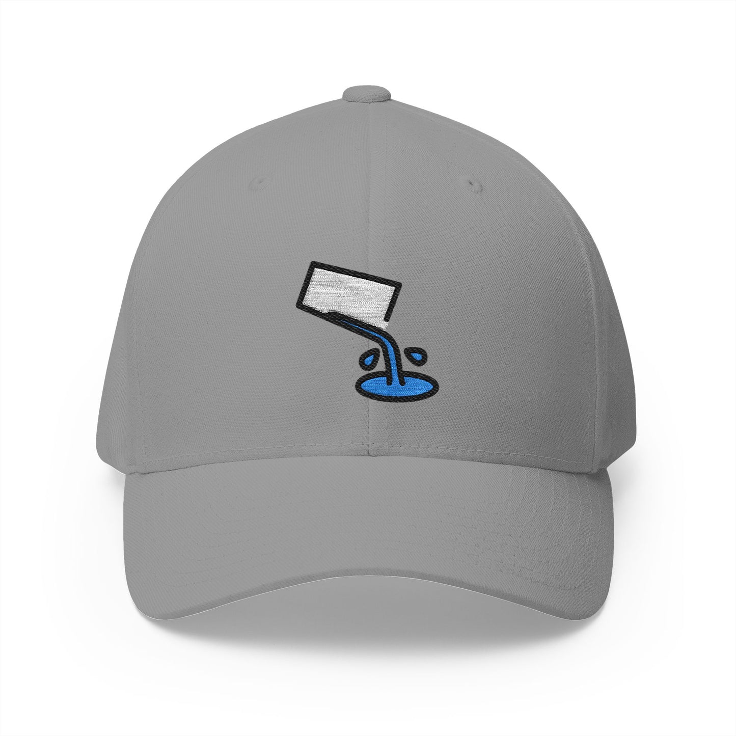 Pouring Liquid Emoji Grey Cap – Premium by Capmoji
