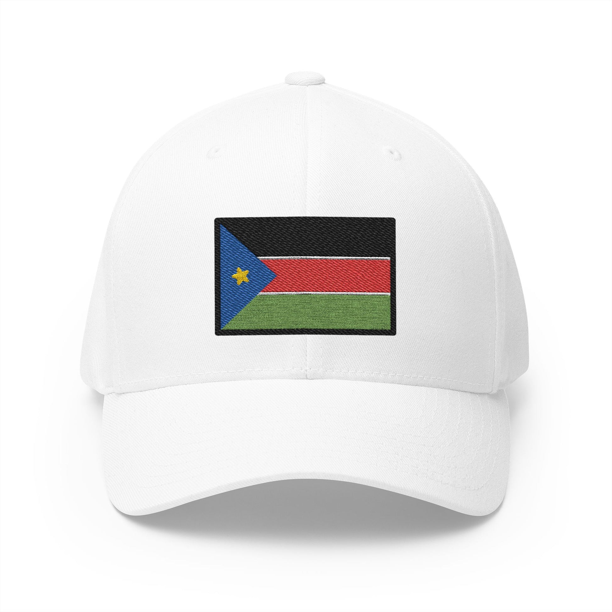 Flag: South Sudan Emoji White Cap – Premium by Capmoji
