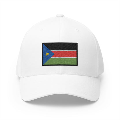 Flag: South Sudan Emoji White Cap – Premium by Capmoji