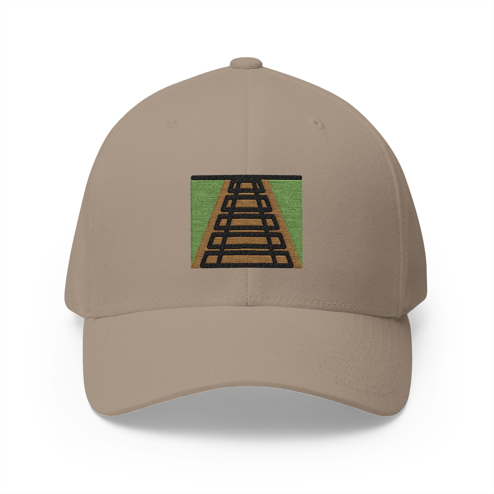 Railway Track Emoji Khaki Cap – Premium by Capmoji