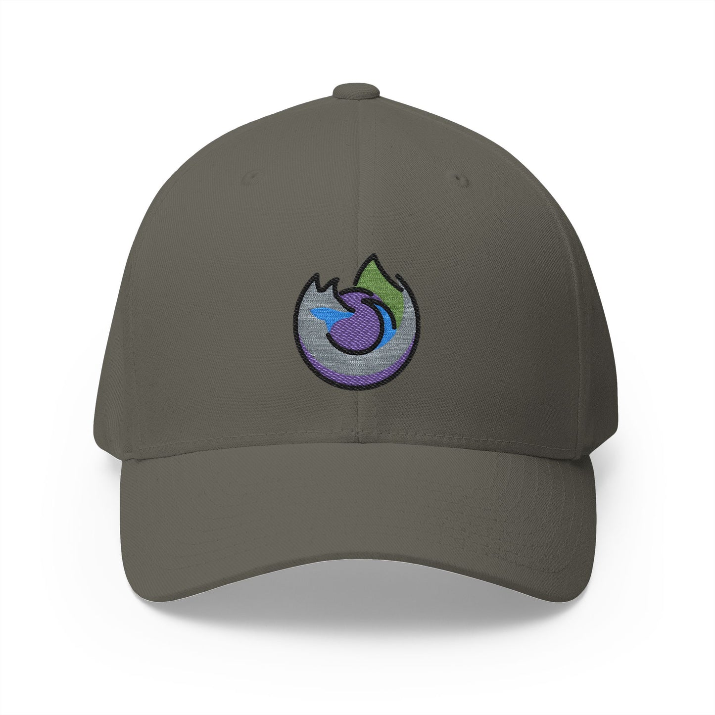 Firefox Nightly Emoji Olive Cap – Premium by Capmoji
