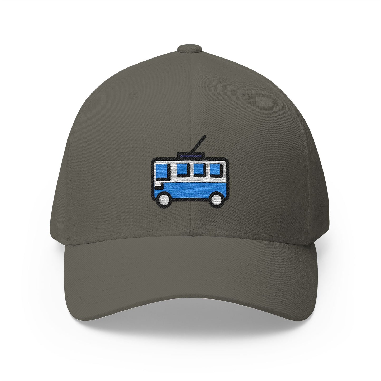 Trolleybus Emoji Olive Cap – Premium by Capmoji