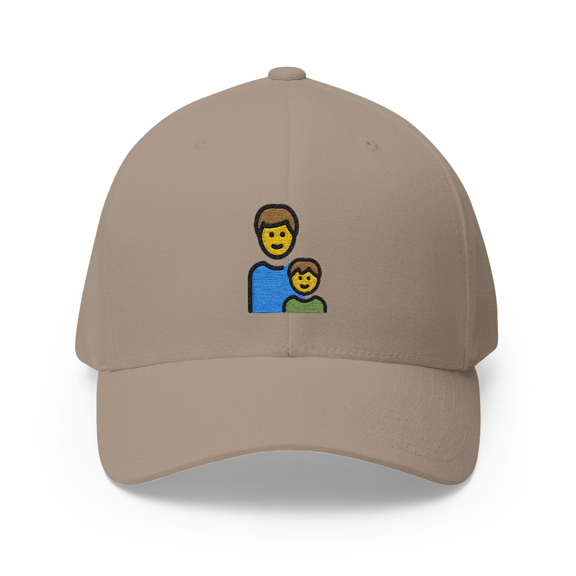 Family: Man, Boy Emoji Khaki Cap – Premium by Capmoji