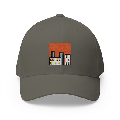 Cityscape At Dusk Emoji Olive Cap – Premium by Capmoji
