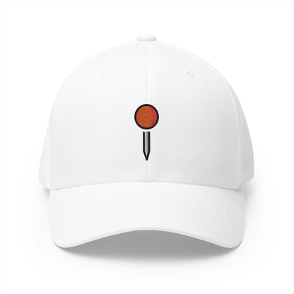 Round Pushpin Emoji White Cap – Premium by Capmoji