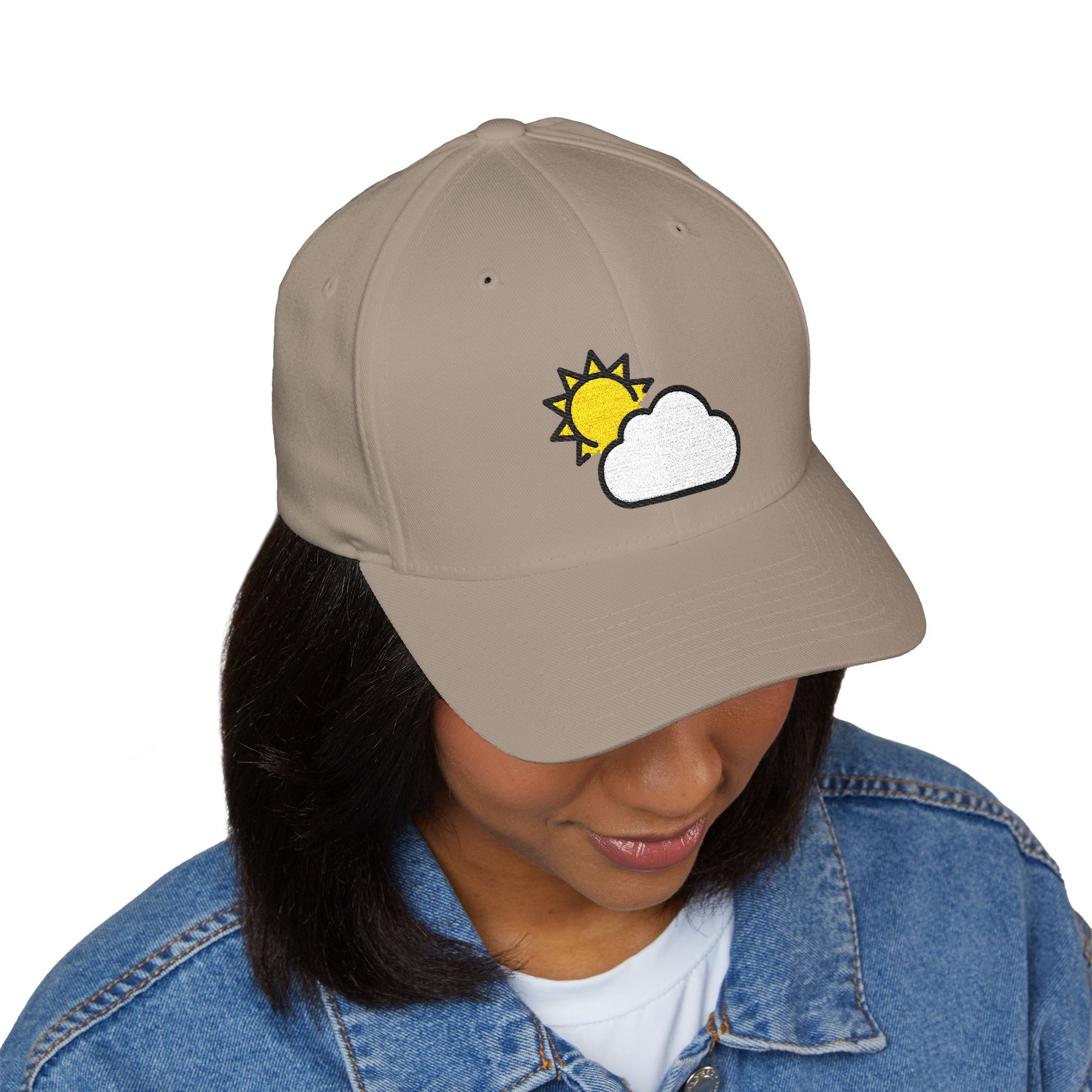 Sun Behind Cloud Emoji Cap – Premium by Capmoji