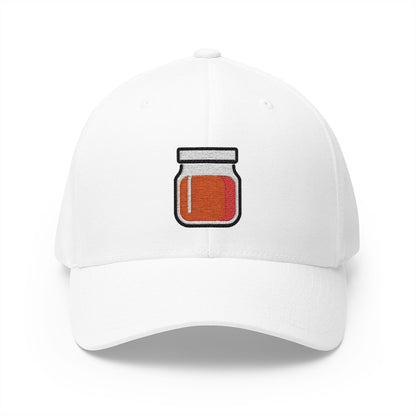 Jar With Red Content Emoji White Cap – Premium by Capmoji