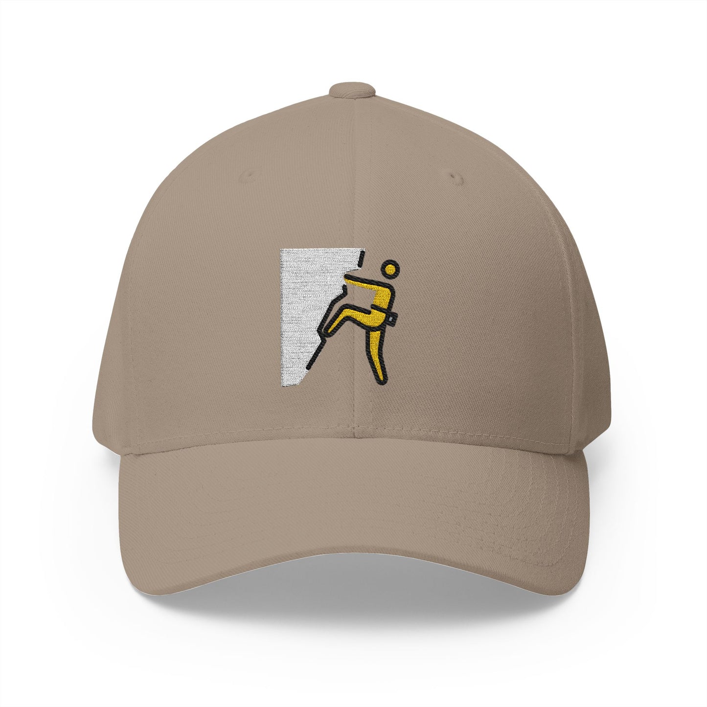 Man Climbing Emoji Khaki Cap – Premium by Capmoji