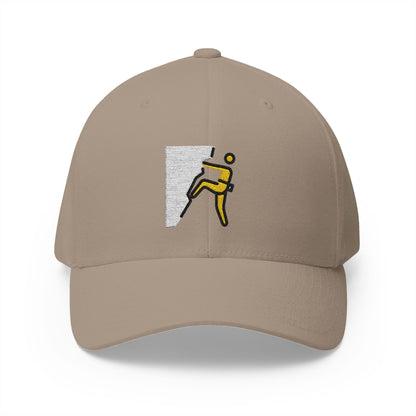 Man Climbing Emoji Khaki Cap – Premium by Capmoji