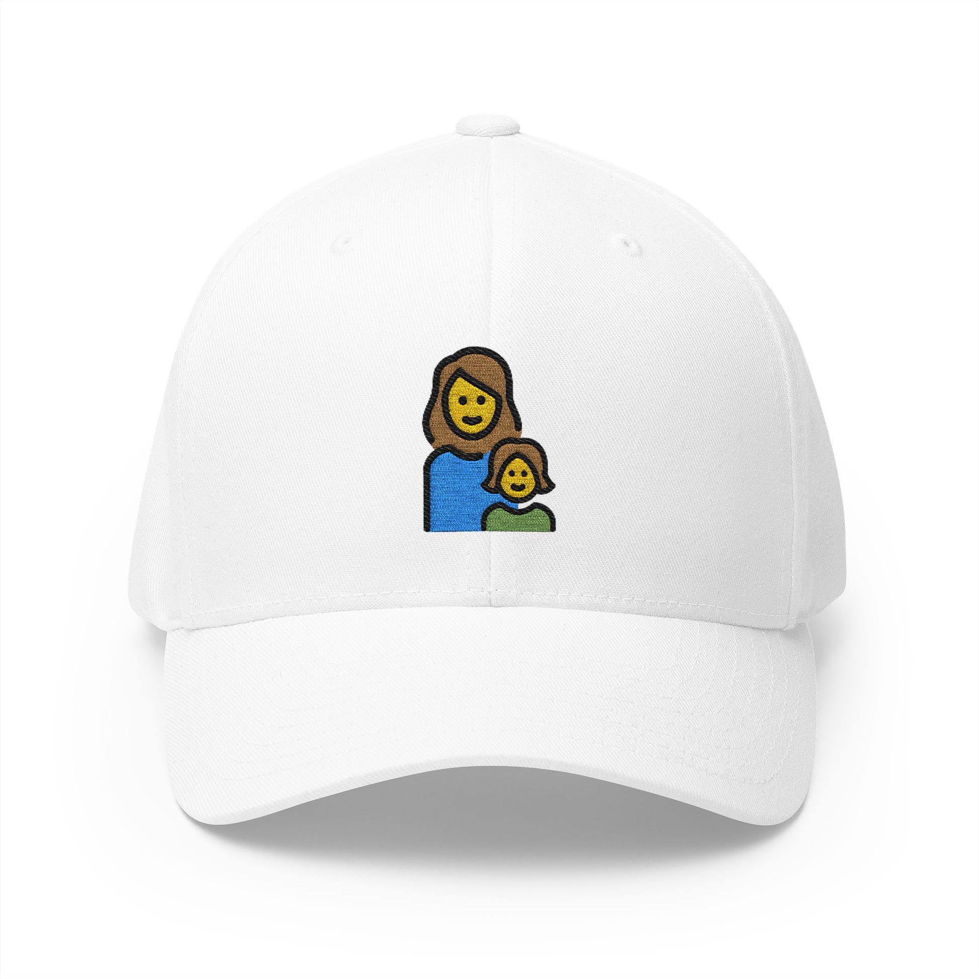 Family: Woman, Girl Emoji White Cap – Premium by Capmoji