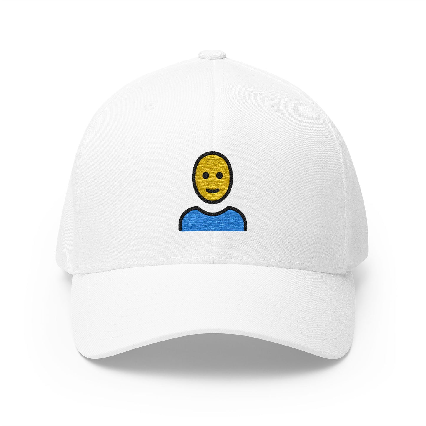 Man: Bald Emoji White Cap – Premium by Capmoji