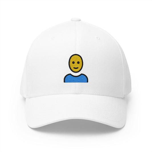Man: Bald Emoji White Cap – Premium by Capmoji