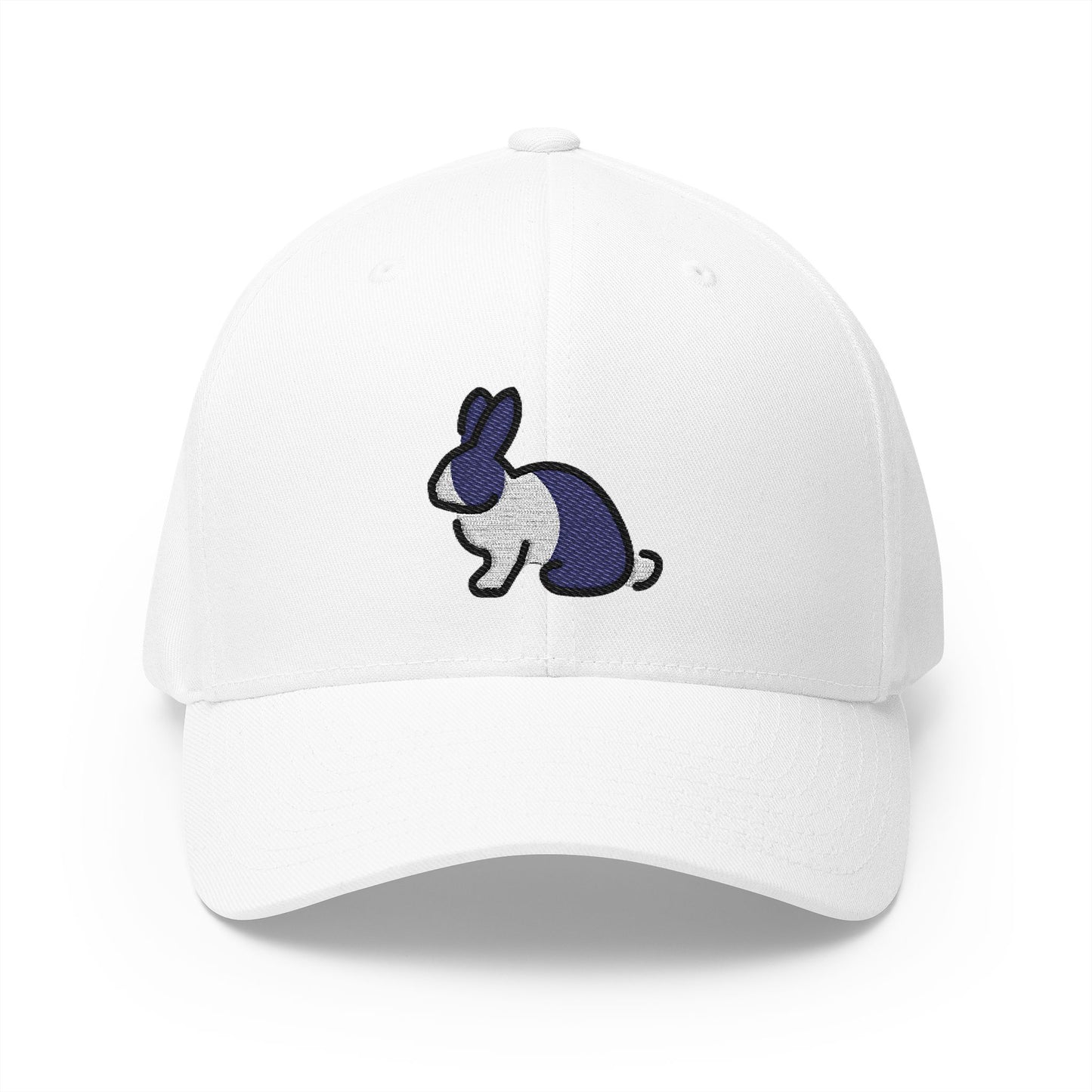 Rabbit Emoji White Cap – Premium by Capmoji