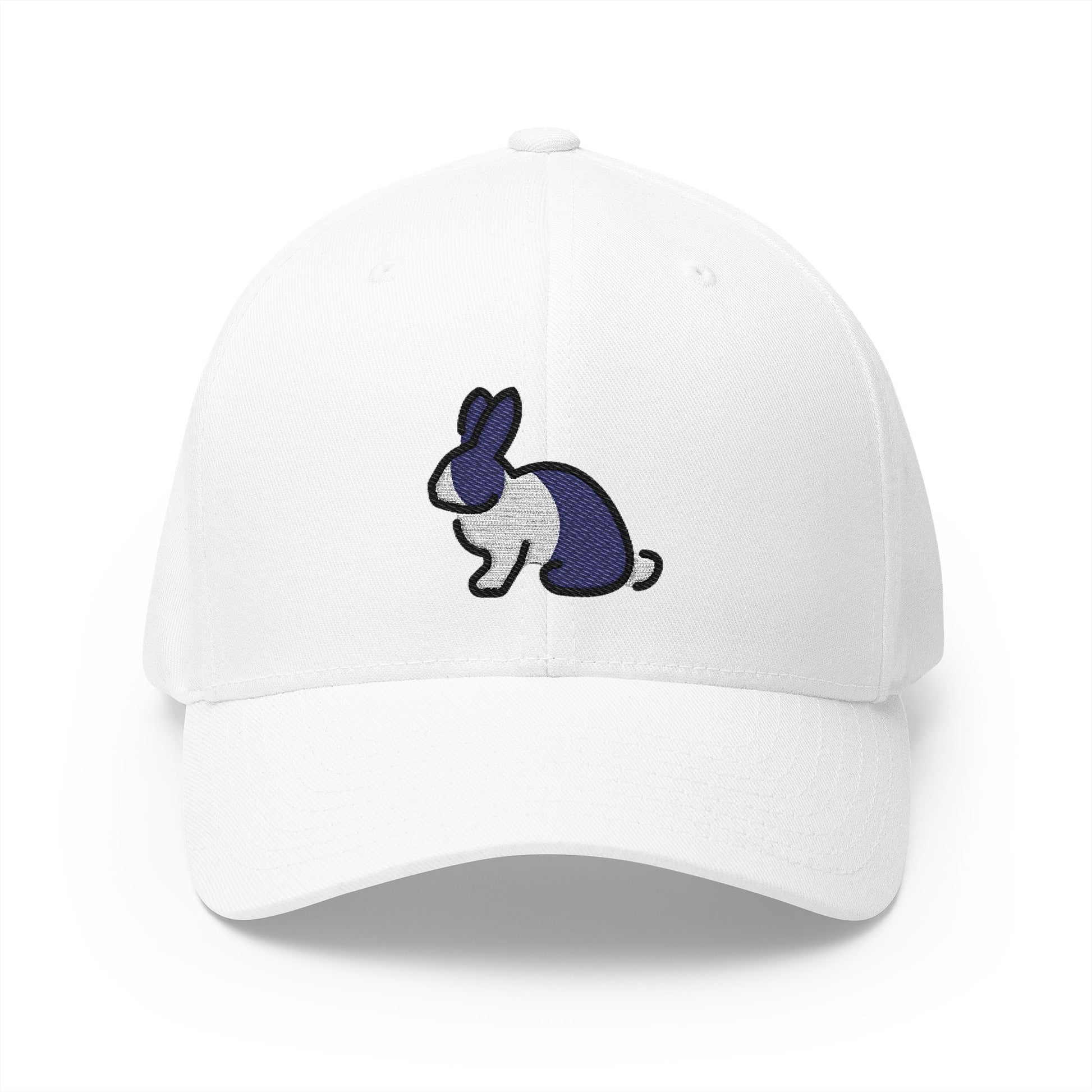 Rabbit Emoji White Cap – Premium by Capmoji