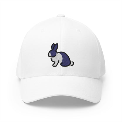 Rabbit Emoji White Cap – Premium by Capmoji