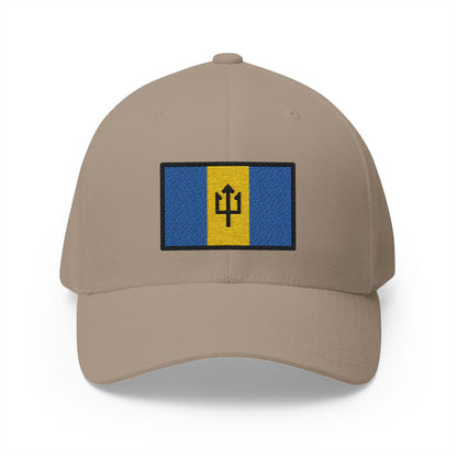 Flag: Barbados Emoji Khaki Cap – Premium by Capmoji