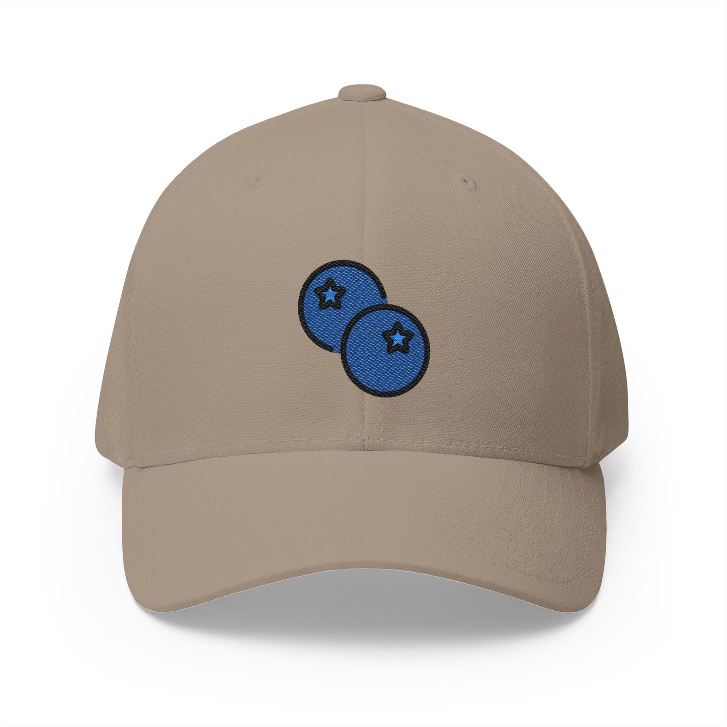 Blueberries Emoji Khaki Cap – Premium by Capmoji
