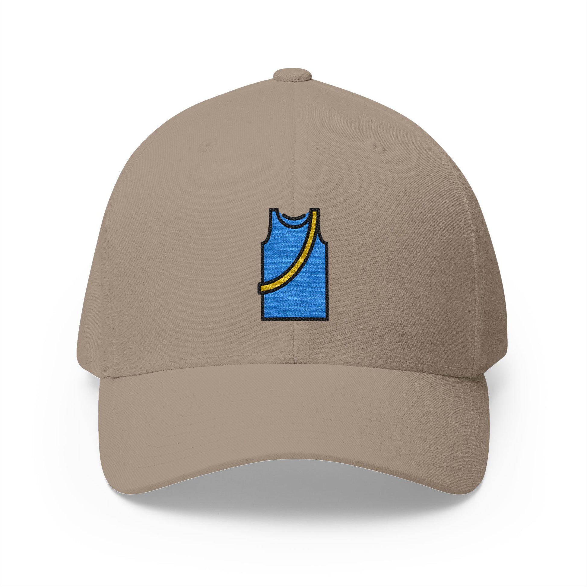 Running Shirt Emoji Khaki Cap – Premium by Capmoji