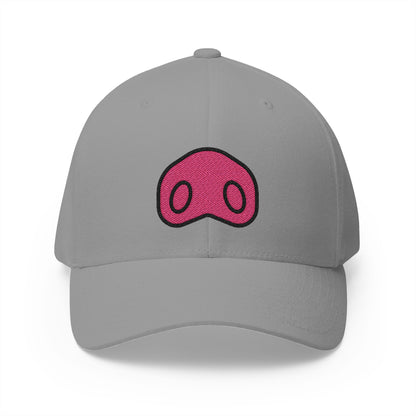 Pig Nose Emoji Grey Cap – Premium by Capmoji