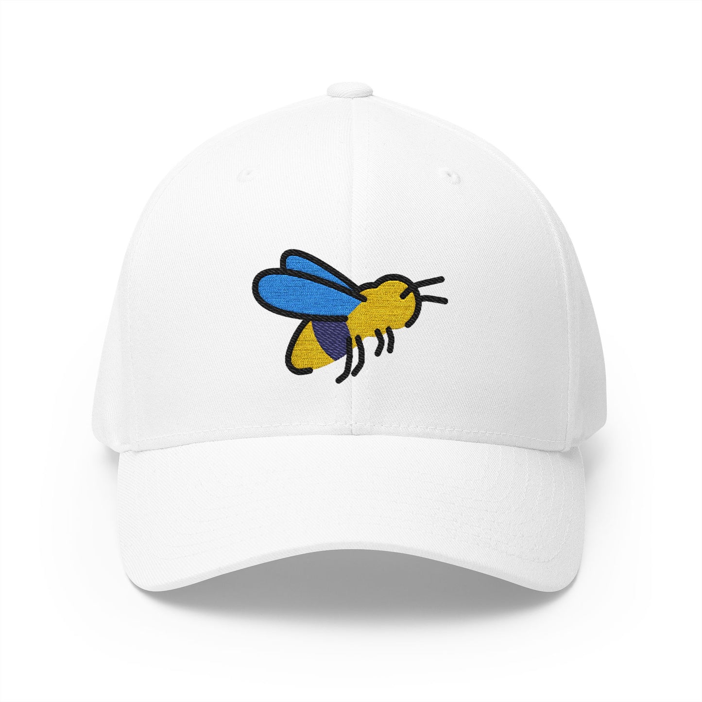 Honeybee Emoji White Cap – Premium by Capmoji