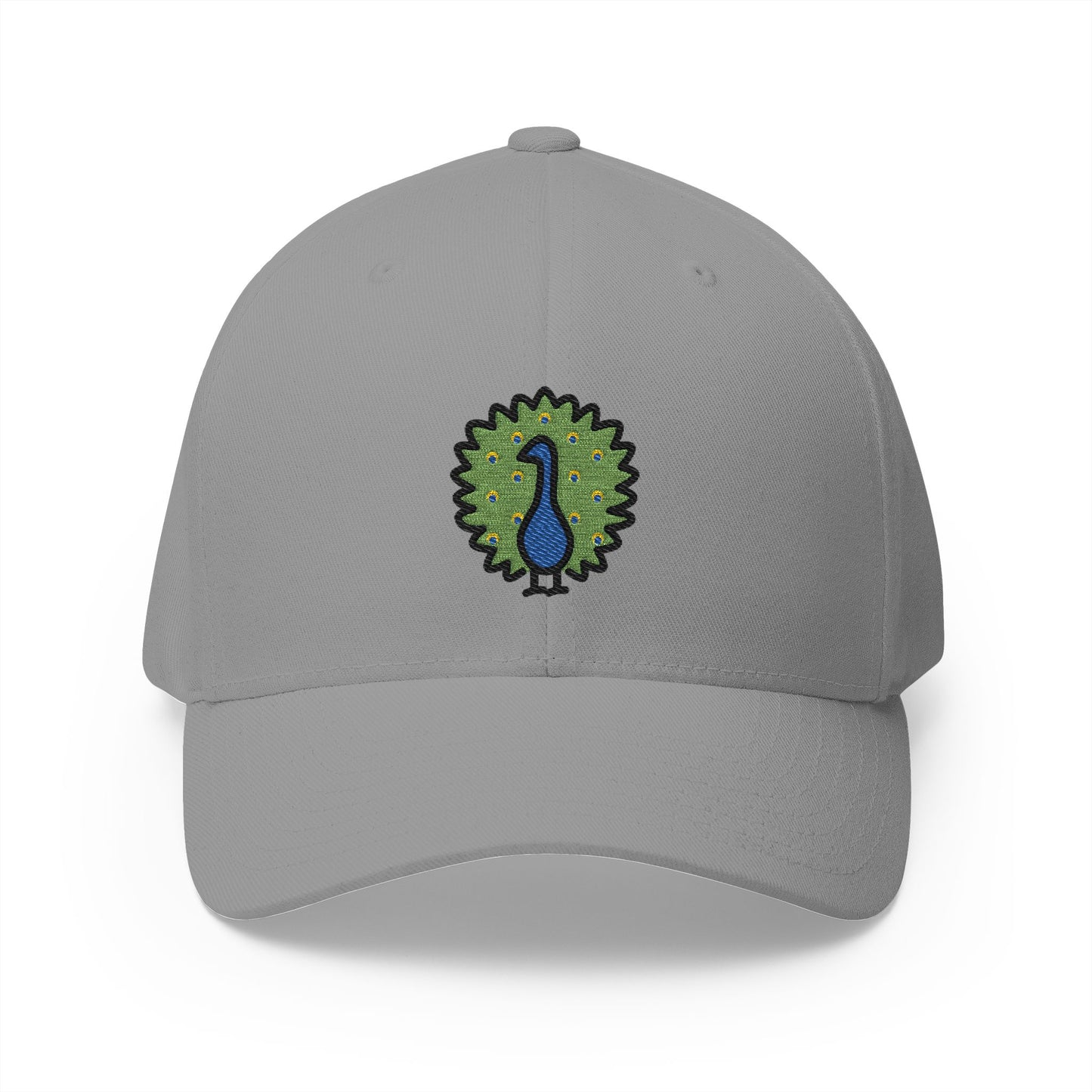 Peacock Emoji Grey Cap – Premium by Capmoji