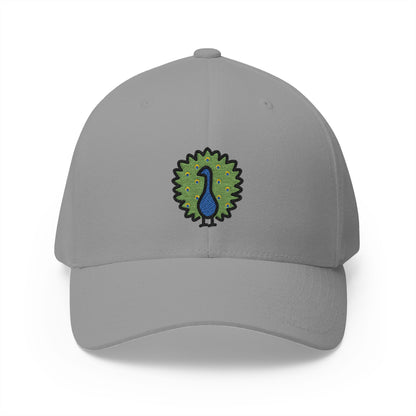 Peacock Emoji Grey Cap – Premium by Capmoji