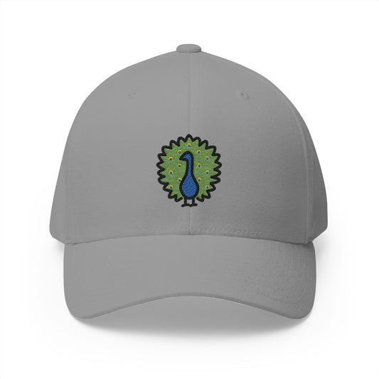 Peacock Emoji Grey Cap – Premium by Capmoji