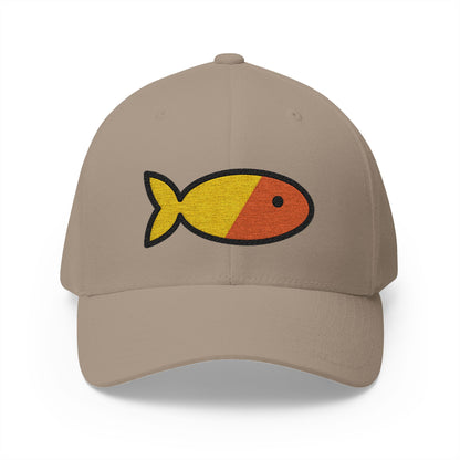 Goldfish Emoji Khaki Cap – Premium by Capmoji